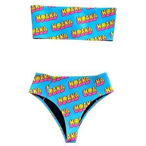 Hoaka X Pony Smiley Face Neoprene Bikini Set size S Bottom/size M+ Top No Straps